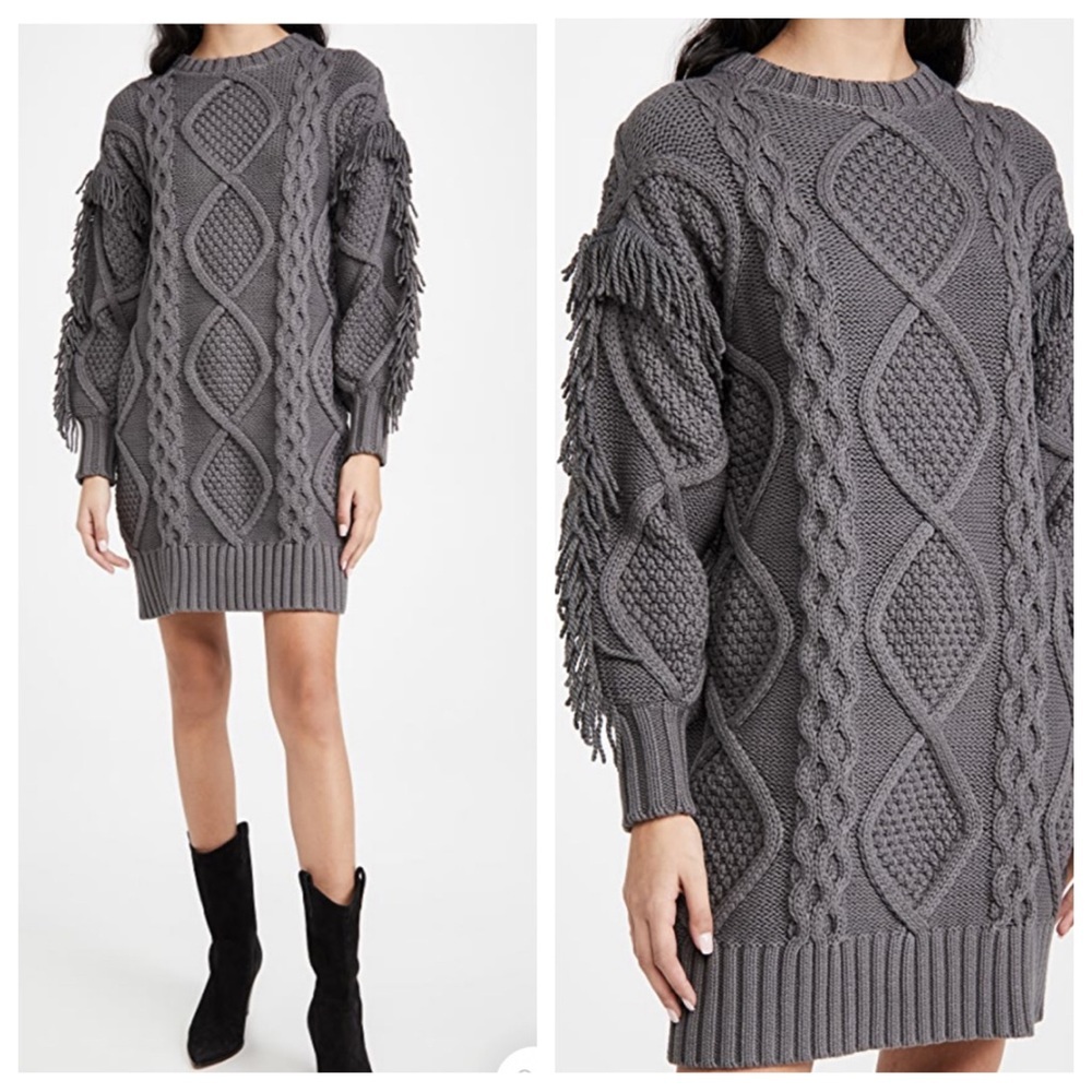 Line & Dot Jasper Fringe sweater Dress